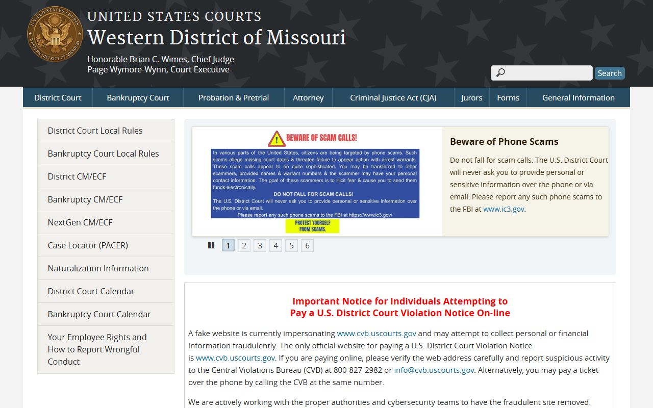 Holt County Circuit Court Clerk records and Western District federal court source