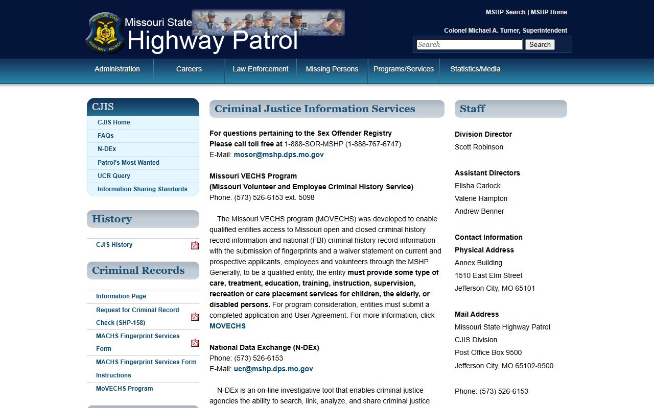 Holt County arrest records and MSHP criminal justice information