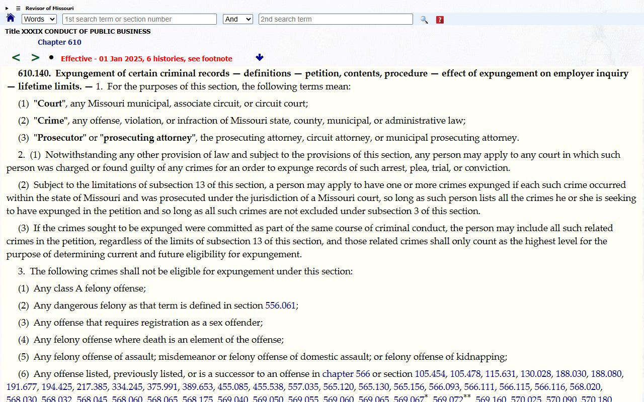 Holt County criminal court records criminal record expungement statute