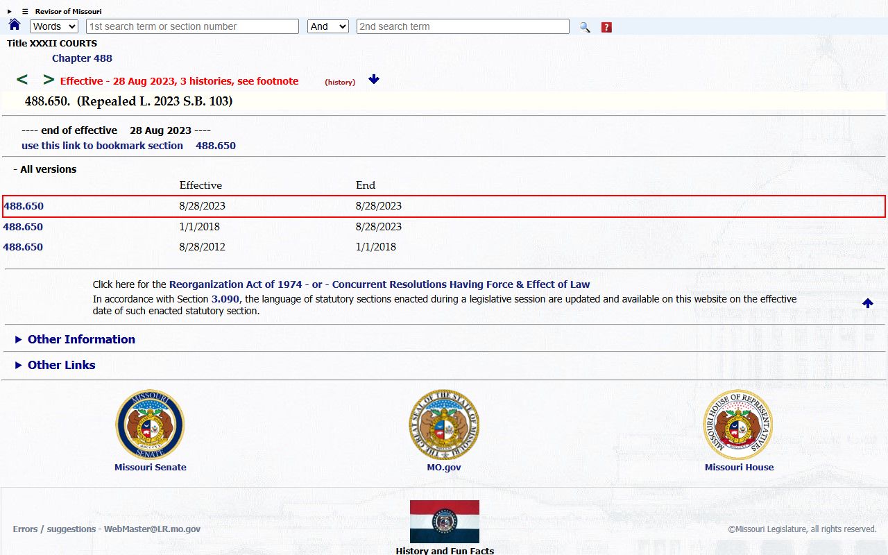 Holt County criminal court records expungement surcharge statute