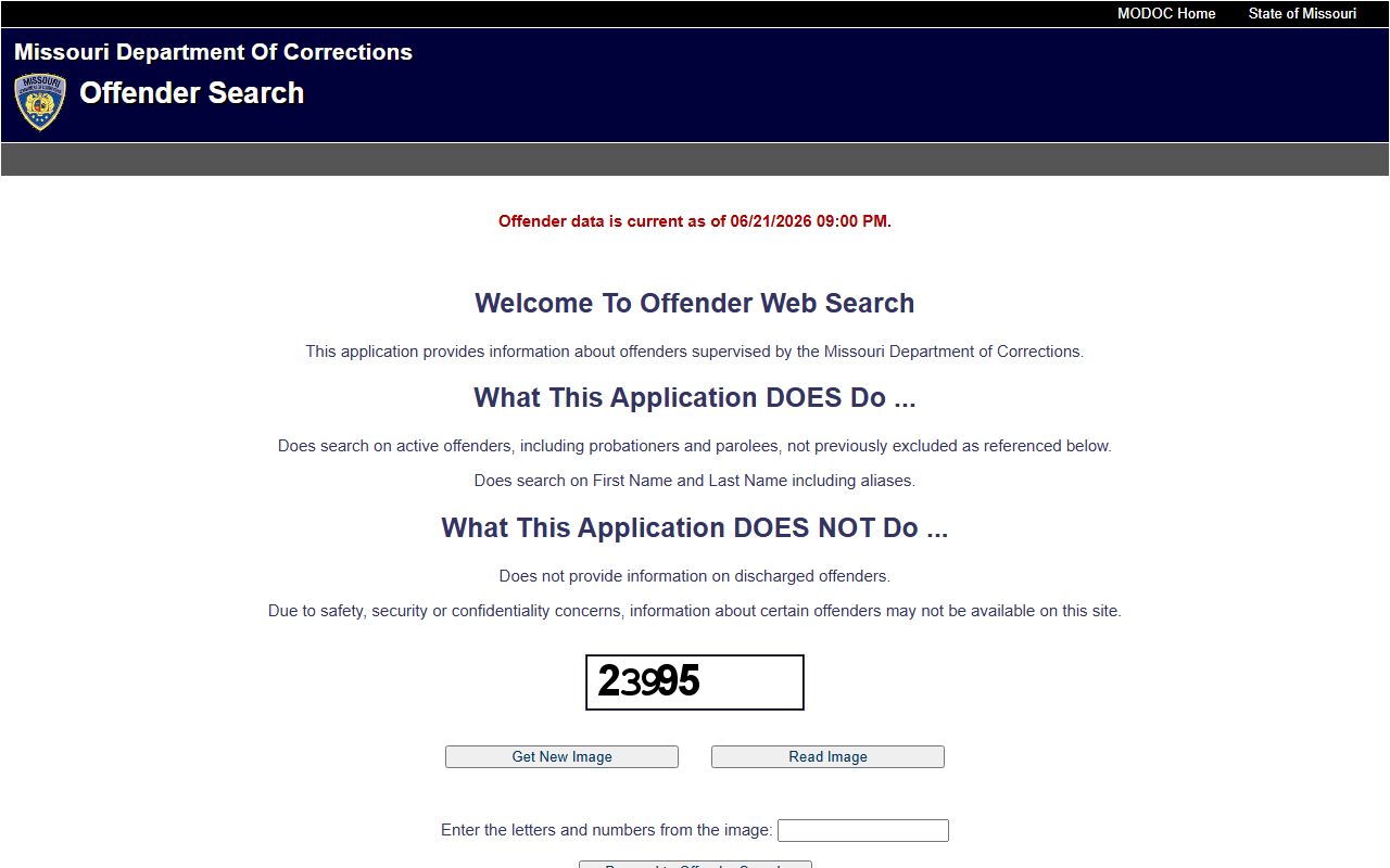 Holt County inmate search and Missouri DOC offender search