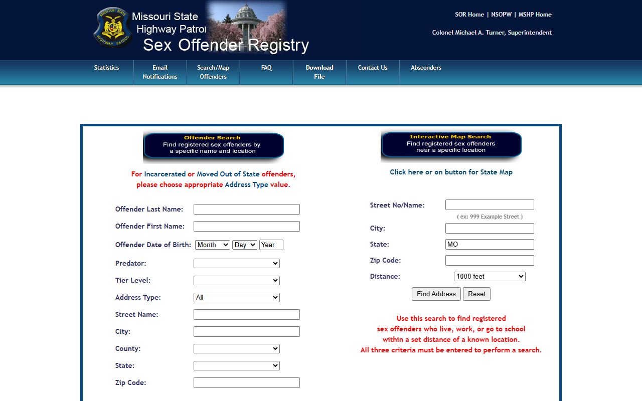 Holt County inmate records and Missouri sex offender registry search