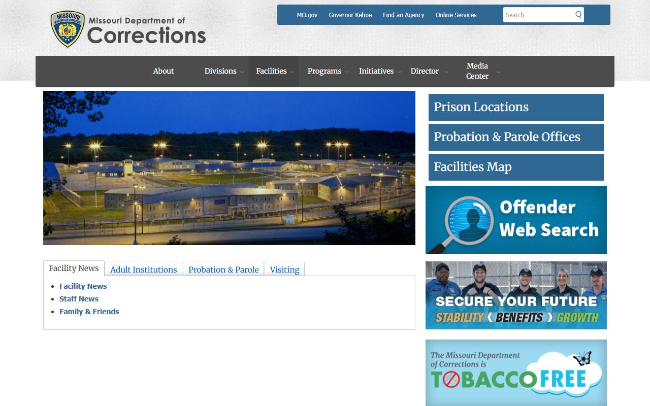 Holt County inmate records and Missouri DOC facilities