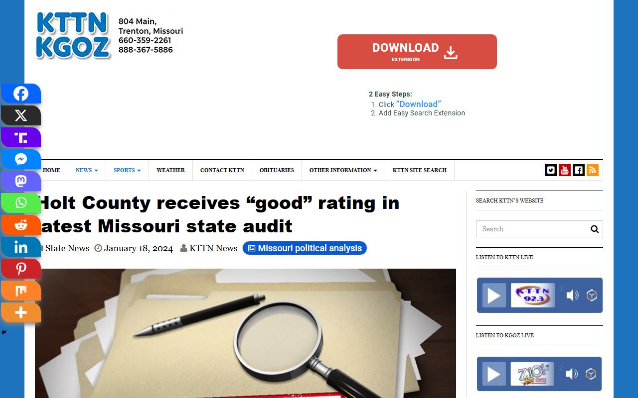 Holt County probate records county government audit context