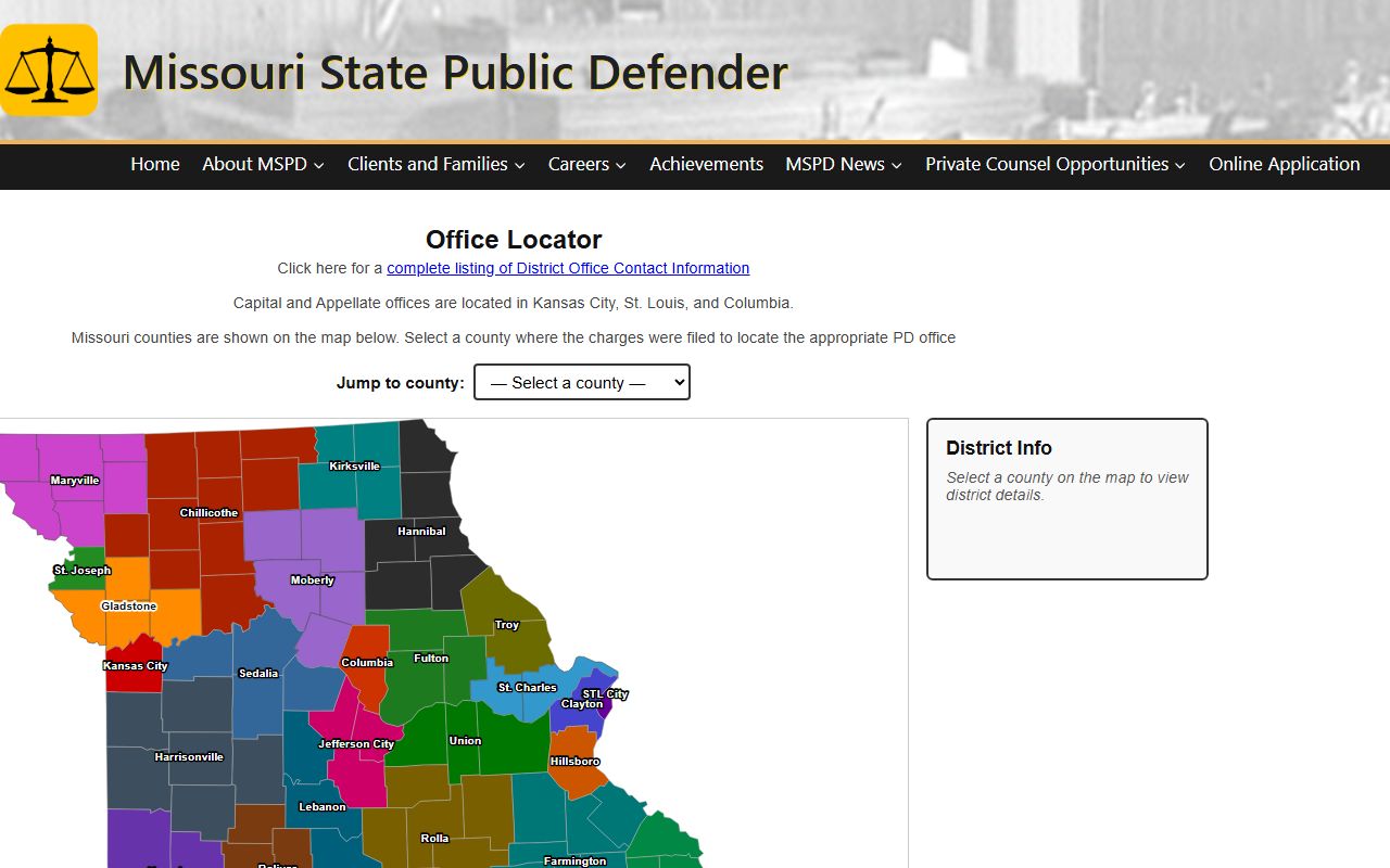 Holt County probate records Missouri public defender office locator