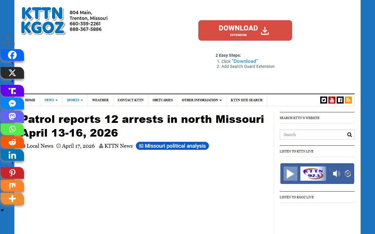 Holt County traffic court records patrol report context